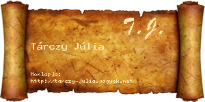 Tárczy Júlia névjegykártya