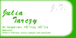 julia tarczy business card